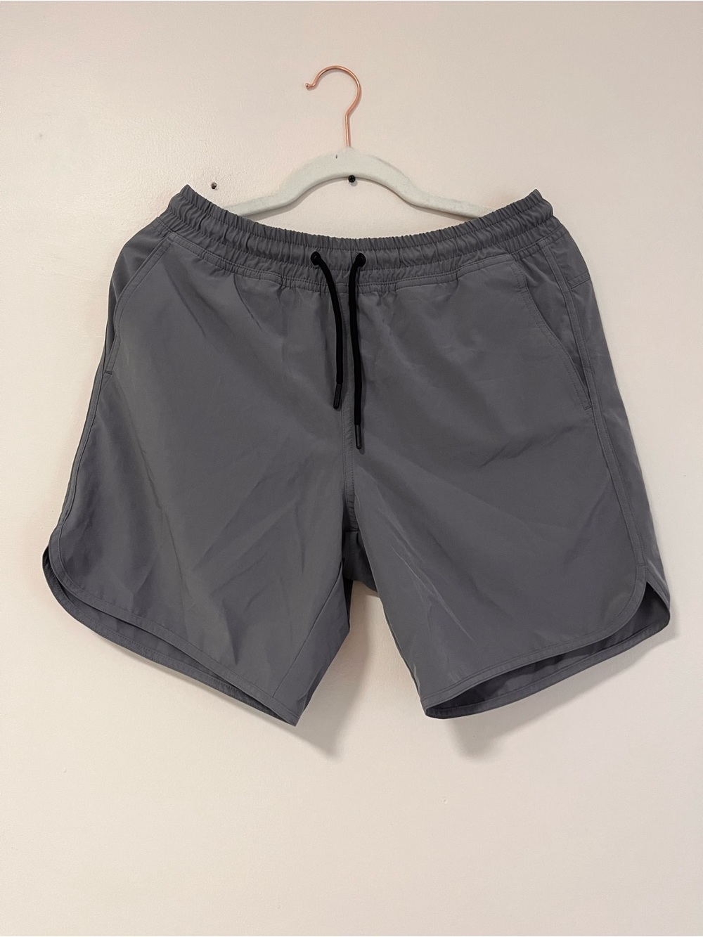 Old navy Men's Gray Athletic Shorts with Black Drawstring